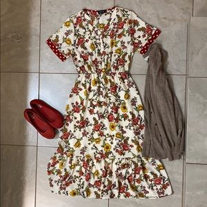 Roolee floral midi dress